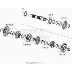 Boîte de vitessses ,arbre secondaire BETA 125 RR 2T RACING 2023 