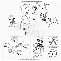 Faisseau électrique et compteur BETA 200 RR 2T RACING 2023 