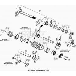 Sélecteur et axe de sélection BETA 350 RR 4T RACING 2023 