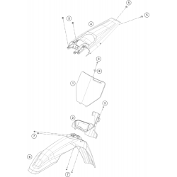 Garde-boue HUSQVARNA TC 125 2T 2024 