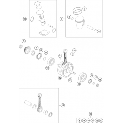 Piston et vilebrequin HUSQVARNA TC 250 2T 2024 