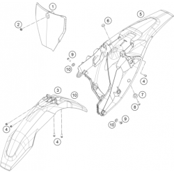 Garde-boue HUSQVARNA TC 85 17/14 2024 