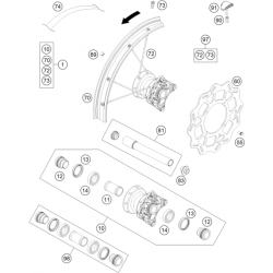 Roue avant HUSQVARNA TC 85 17/14 2024 