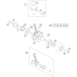 Piston et vilebrequin HUSQVARNA TC 85 17/14 2024 