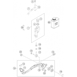 Maître cylindre de frein arrière HUSQVARNA FC 350 2024 