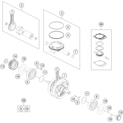 Piston et vilebrequin HUSQVARNA FE 501 2024 