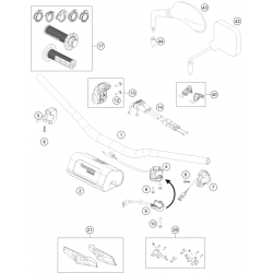 Guidon et commandes HUSQVARNA TE 150i 2T 2024 