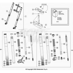 Fourche et tés de fourche BETA 125 RR 2T 2024 