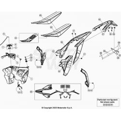 Coque arrière, reservoir, selle et kit déco BETA 350 RR 4T 2024 