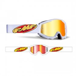 Lunettes FMF POWERCORE Core White - Ecran Miroir Rouge