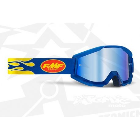 Lunettes FMF POWERCORE Flame Navy - Ecran Miroir Bleu