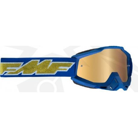 Lunettes FMF POWERBOMB Rocket Deep Navy Gold - Ecran Miroir Or 