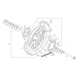 Roue arrière SHERCO 250 SE FACTORY 2T 2024 