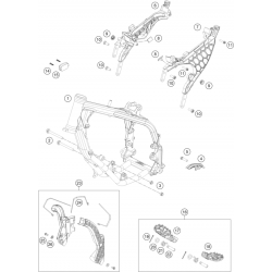 Cadre et boucle arrière GASGAS 50 MC 2T 2024 