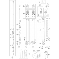 Fourche détaillée GASGAS 65 MC 2T 2024 