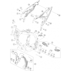 Cadre et boucle arrière GASGAS 65 MC 2T 2024 