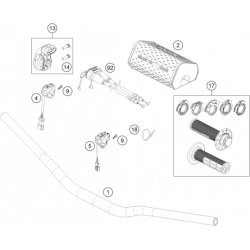 Guidon et commandes GASGAS 125 MC 2T 2024 