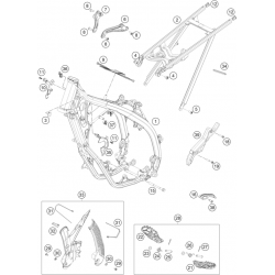 Cadre et boucle arrière GASGAS 125 MC 2T 2024 