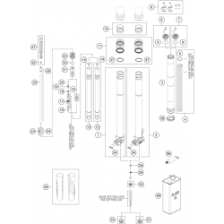 Fourche détaillée GASGAS 250 EC 2024 