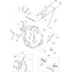 Cadre et boucle arrière GASGAS 250 EC-F 4T 2024 