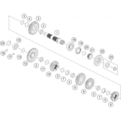 Boîte de vitesse - arbre secondaire GASGAS 250 EC-F 4T 2024 