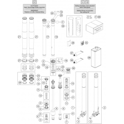 Fourche détaillée GASGAS 250 MC 2T 2024 