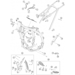 Cadre et boucle arrière GASGAS 250 MC 2T 2024 