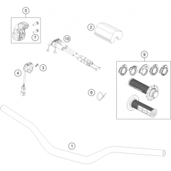 Guidon et commandes GASGAS 250 MC-F 4T 2024 