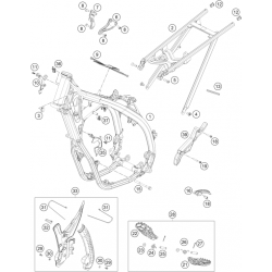 Cadre et boucle arrière GASGAS 250 MC-F 4T 2024 