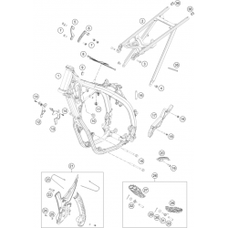 Cadre et boucle arrière GASGAS 500 EC-F 4T 2024 