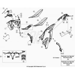 Coque arrière, reservoir, selle et kit déco BETA 200 RR 2T RACING 2024 