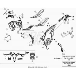 Coque arrière, reservoir, selle et kit déco BETA 250 RR 2T RACING 2024 