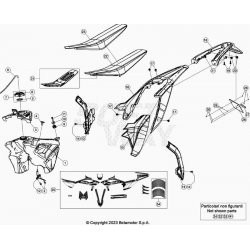 Coque arrière, reservoir, selle et kit déco BETA 350 RR 4T RACING 2024 