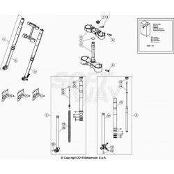 Fourche et tés de fourche BETA 250 RR 2T XTRAINER 2023 