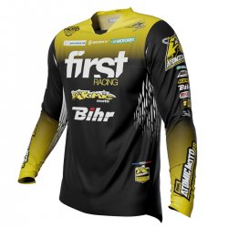 Maillot Noir / Jaune personnalisé ATOMIC MOTO 2024 