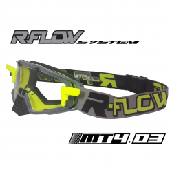 Masque R-FLOW MT4.03 - Noir, Gris et Jaune fluo