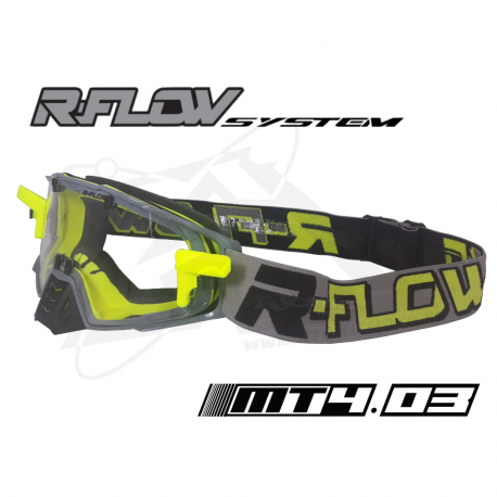 Masque R-FLOW MT4.03 - Noir, Gris et Jaune fluo 