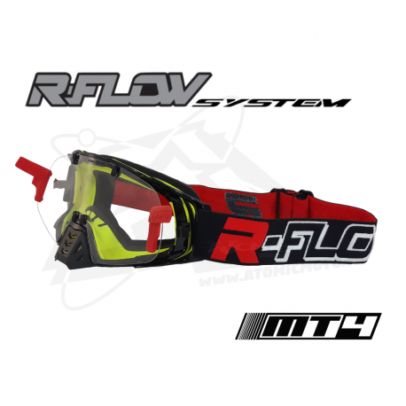 Masque R-FLOW MT4.03 - Noir, Gris et Jaune fluo 