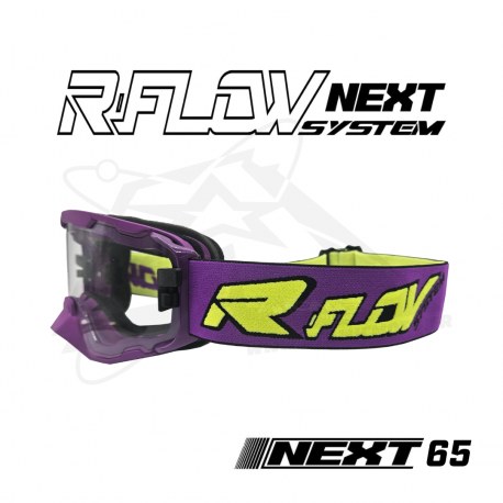Masque R-FLOW NEXT 65 Violet et jaune Full pack 