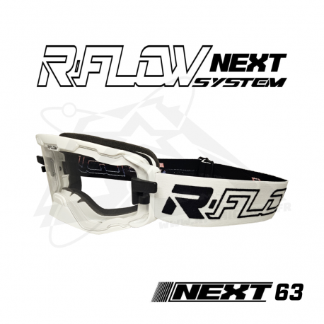Masque R-FLOW NEXT 63 Blanc et noir Full pack 