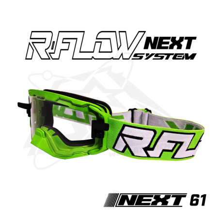 Masque R-FLOW NEXT 61 Vert et Blanc Full pack 