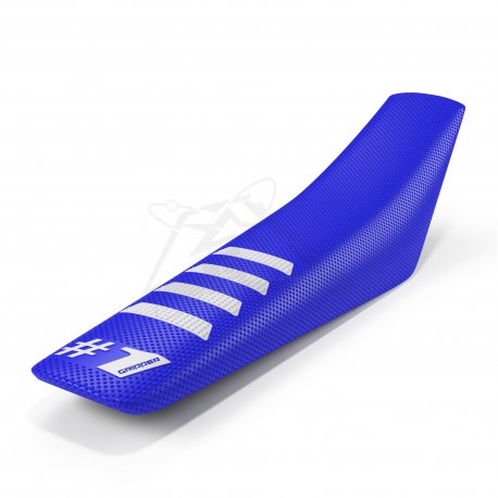 Housse de selle ONEGRIPPER RIBBED bleu et blanc 