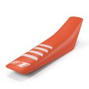 Housse de selle ONEGRIPPER RIBBED orange et blanc
