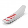 Housse de selle ONEGRIPPER RIBBED blanc et rouge