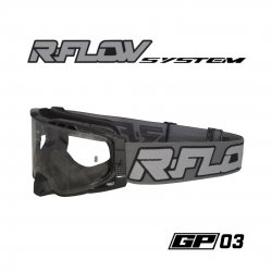 Masque R-FLOW GP 03 gris&nbsp;/blanc – écran clair 