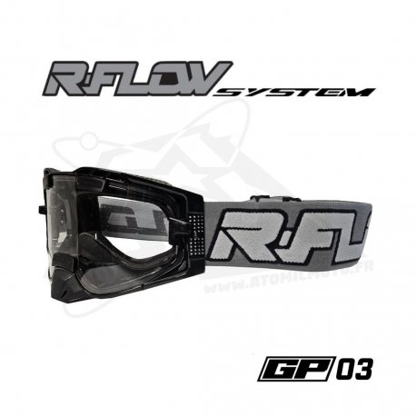 Masque R-FLOW GP 03 gris&nbsp;/blanc – écran RFLOW 