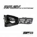 Masque R-FLOW GP 03 gris&nbsp;/blanc – écran RFLOW