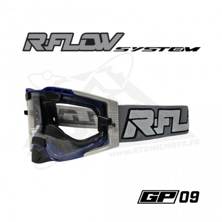 Masque R-FLOW GP 09 gris/bleu – écran RFLOW 
