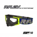 Masque R-FLOW GP 10 jaune fluo/bleu – écran clair