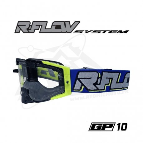 Masque R-FLOW GP 10 jaune fluo/bleu – écran RFLOW 